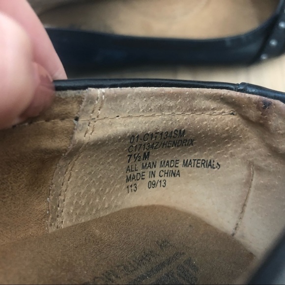 Cliffs by white mountain Hendrix Black leather flats round toe size 7.5 - Picture 5 of 9